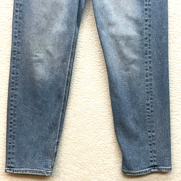 American Eagle Jeans Womens 6 Blue Mom Straight Jean Distressed Denim High Rise - Picture 5 of 13